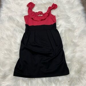 Stylish Dress in Red and Black E3